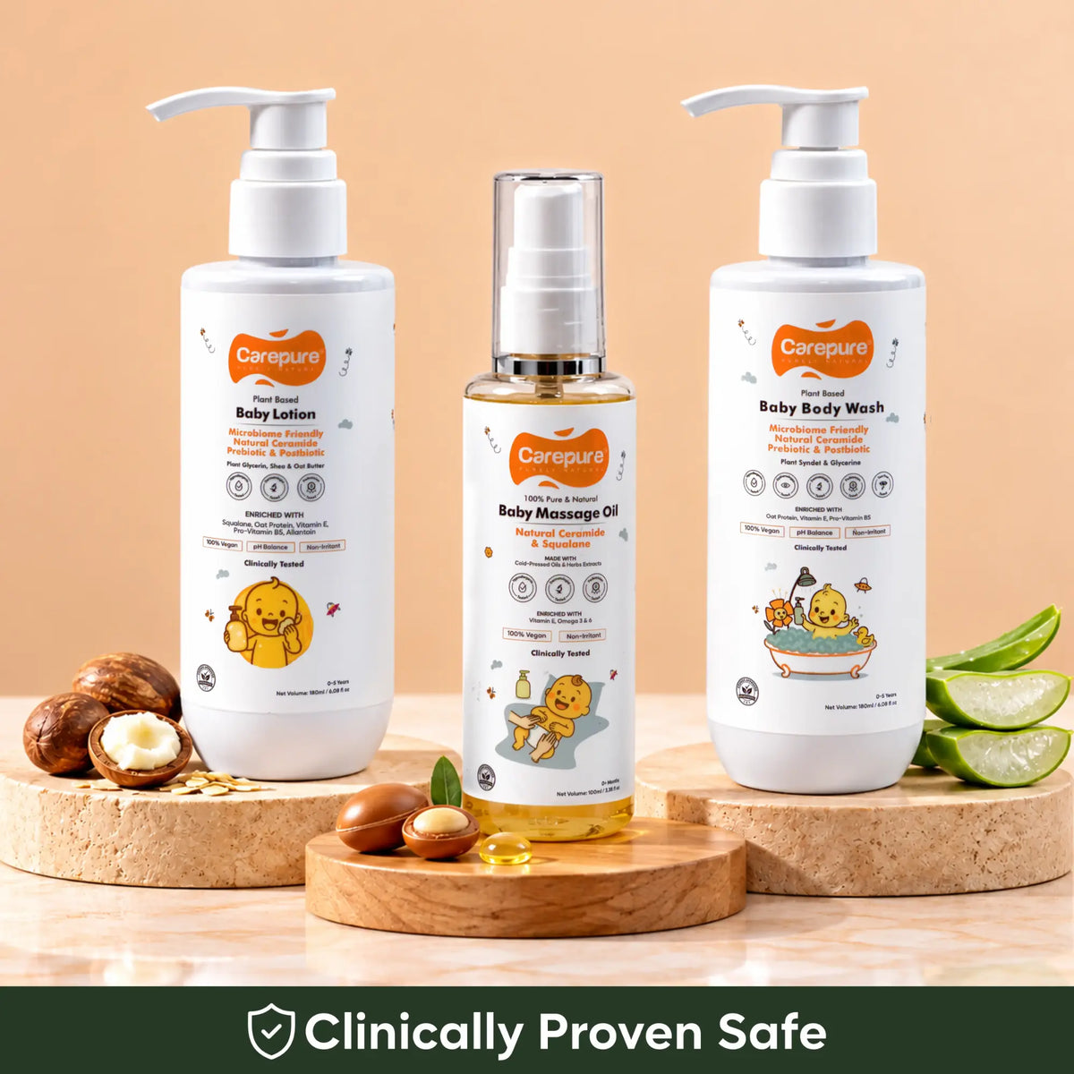 Healthy Glowing Skin Combo  Baby Bodywash + Baby Lotion + Baby Massage Oil
