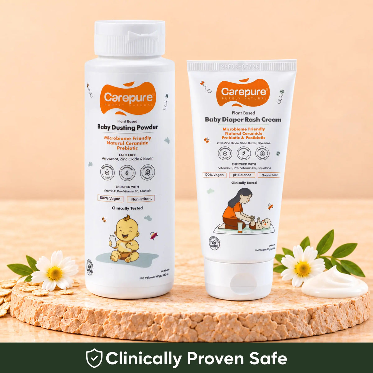 Soothing Combo Baby Dusting Powder + Diaper Rash Cream
