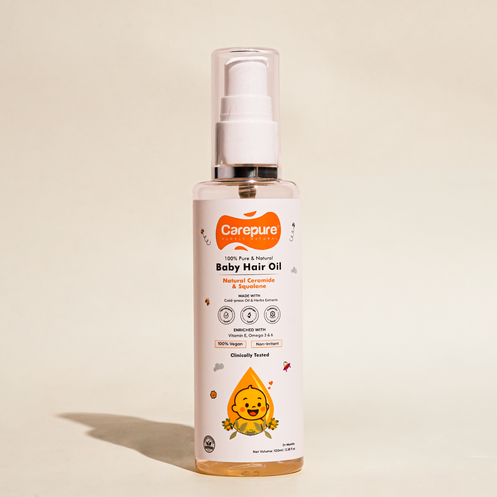 Pure Cold-Pressed Baby Hair Oil With Ceramide & Squalane