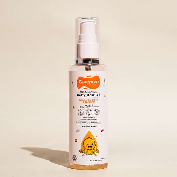 Pure Cold-Pressed Baby Hair Oil With Ceramide & Squalane