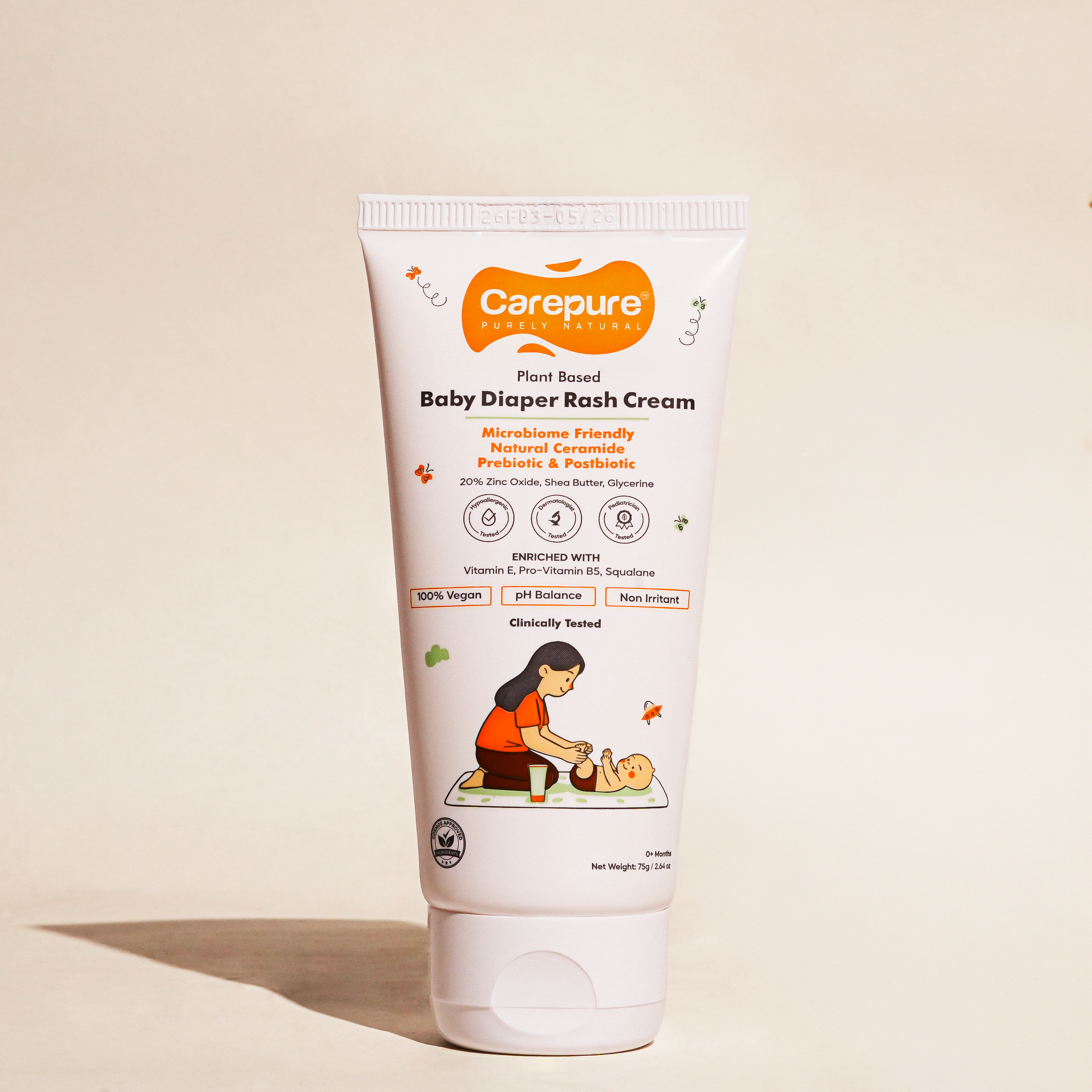 Carepure Baby Diaper Rash Cream (75 g)